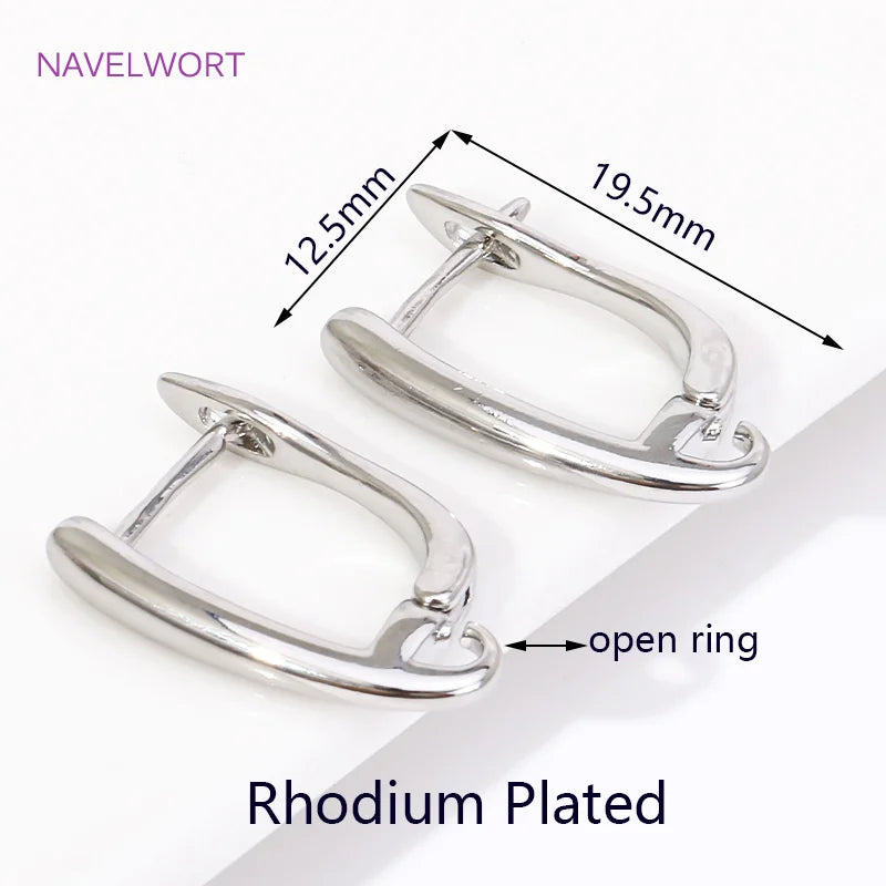 DIY Earring Making Accessories 18K Gold Plated Smooth Earring Hook Clasps Brass Metal Earwires Hooks,Jewelry Making Supplies