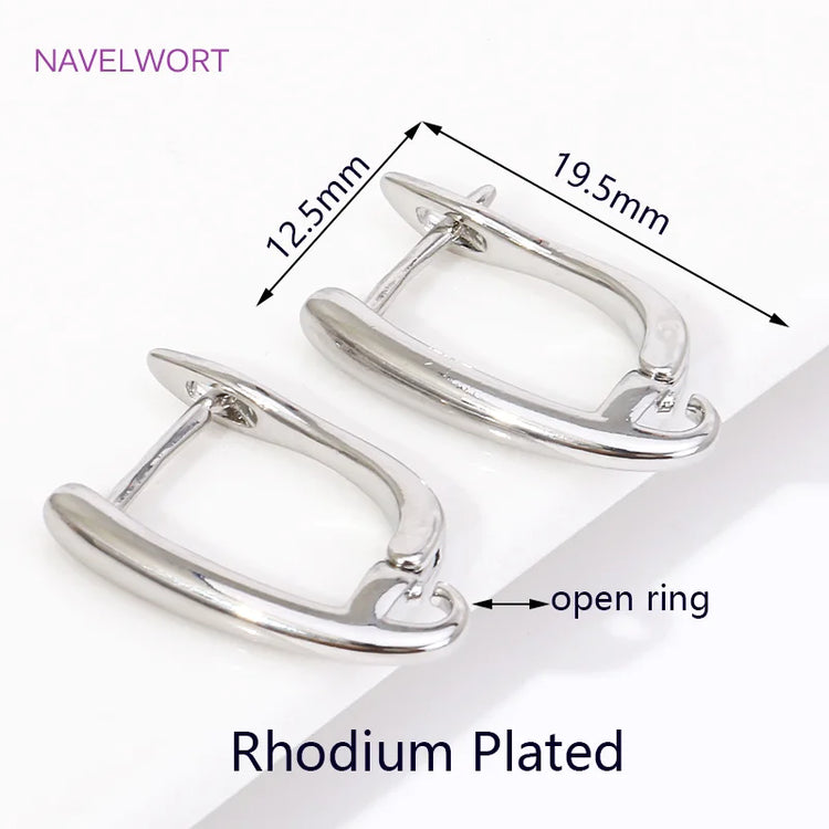 DIY Earring Making Accessories 18K Gold Plated Smooth Earring Hook Clasps Brass Metal Earwires Hooks,Jewelry Making Supplies