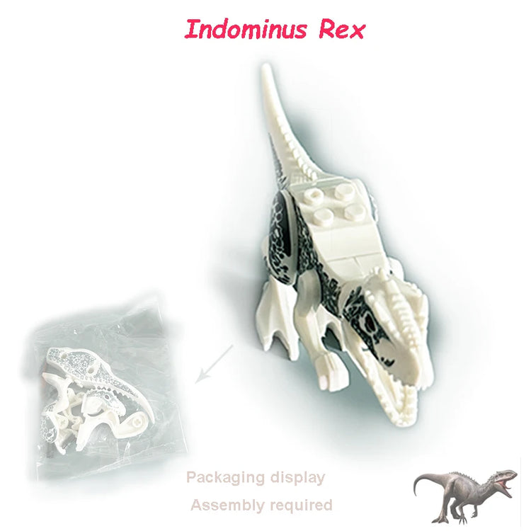 Dinosaur Figures World Building Blocks Set Jurassic Dino Model Educational STEM Bricks DIY Assemble Toys for Kids Birthday Gifts