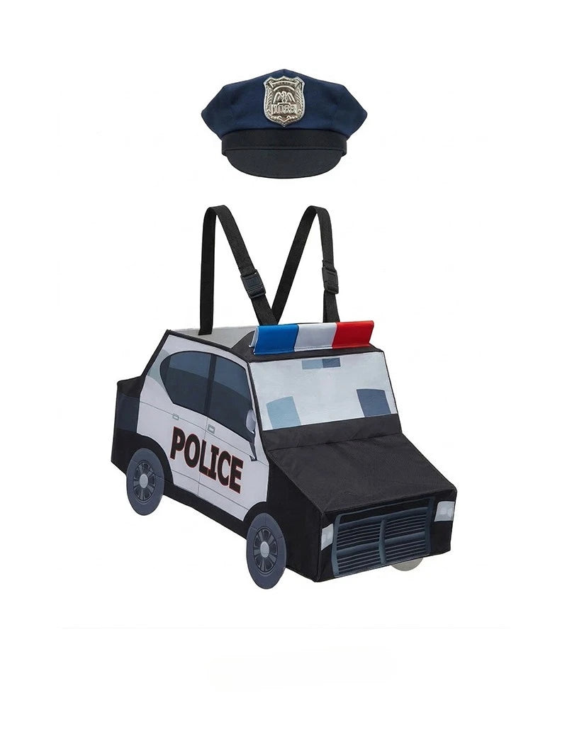 Children Happy Day Festival Cars Cosplay Jumpsuit Police Car Fire Truck Ambulance Cosplay Costumes for Kids Performance Wear