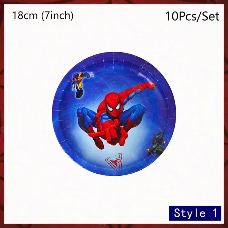 Spiderman Birthday Party Decorations Set Disposable Tableware Napkins Cup Plate Spidey and His Amazing Friends Birthday Supplies