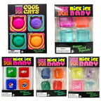 Mini 4 Pack Set Needoh Nice Ice Cube Slow Rebound Squishy Toys Sensory Toy Anti-Stress Party Favors Gifts Safe For Kids Adults