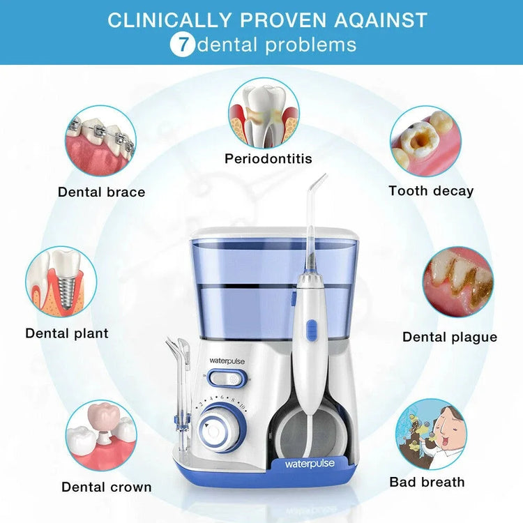 Electric Oral Irrigator with 5 nozzles Water Flosser for Teeth Mouth Washing Machine 800ML Water Tank Teeth Cleaner 10 levels