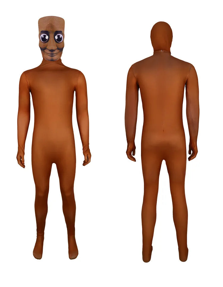 Ai Italian Brainrot Tung Tung Tung Sahur Cosplay Costume Anime Tralalero Tralala Sahur Jumpsuit Party Halloween Mask Bodysuit