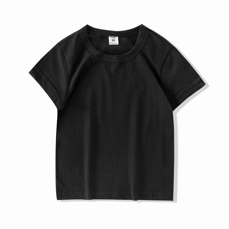 Autumn Spring Cotton Children T-shirt  Boys Girls Tees Long Sleeve White Shirt Kids Tops Baby Clothes Solid Black Blue Yellow