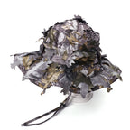 Men's Camouflage Boonie Hats 3D Leaves Camo Tactical Cap Ghillie Caps Hunter Sniper Hats Fishing Sunshade Hunting Accessories