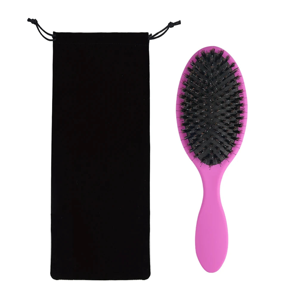 ARLANY Matte Boar Bristle Hair Brush Kit Nylon Teeth Hair Extension Brush Women Cushion Brush Hair Styling Smoothing Detangling
