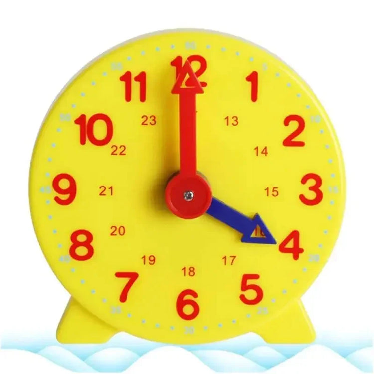 Mini Geared Learning Clock Analog Teaching Clock Telling Time Practice Math Tool Kids Preschool Classroom Home School Supplies