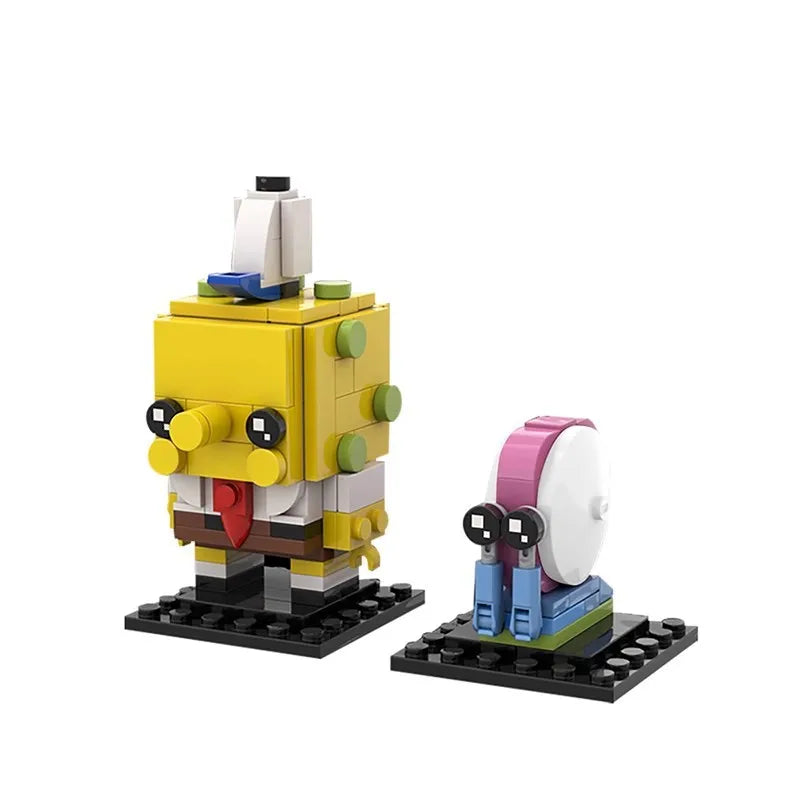 Adollya MOC Creative Animated Movie Figure Pineapple Pencil Model Building Blocks Bricks Set Toys for Gifts
