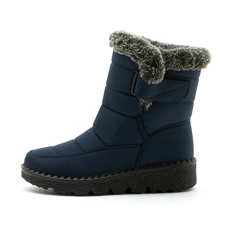 2026 Waterproof Snow Boots for Women Winter Shoes Faux Fur Plush Ankle Boots Woman Plus Size Non-Slip Warm Cotton Botas Mujer