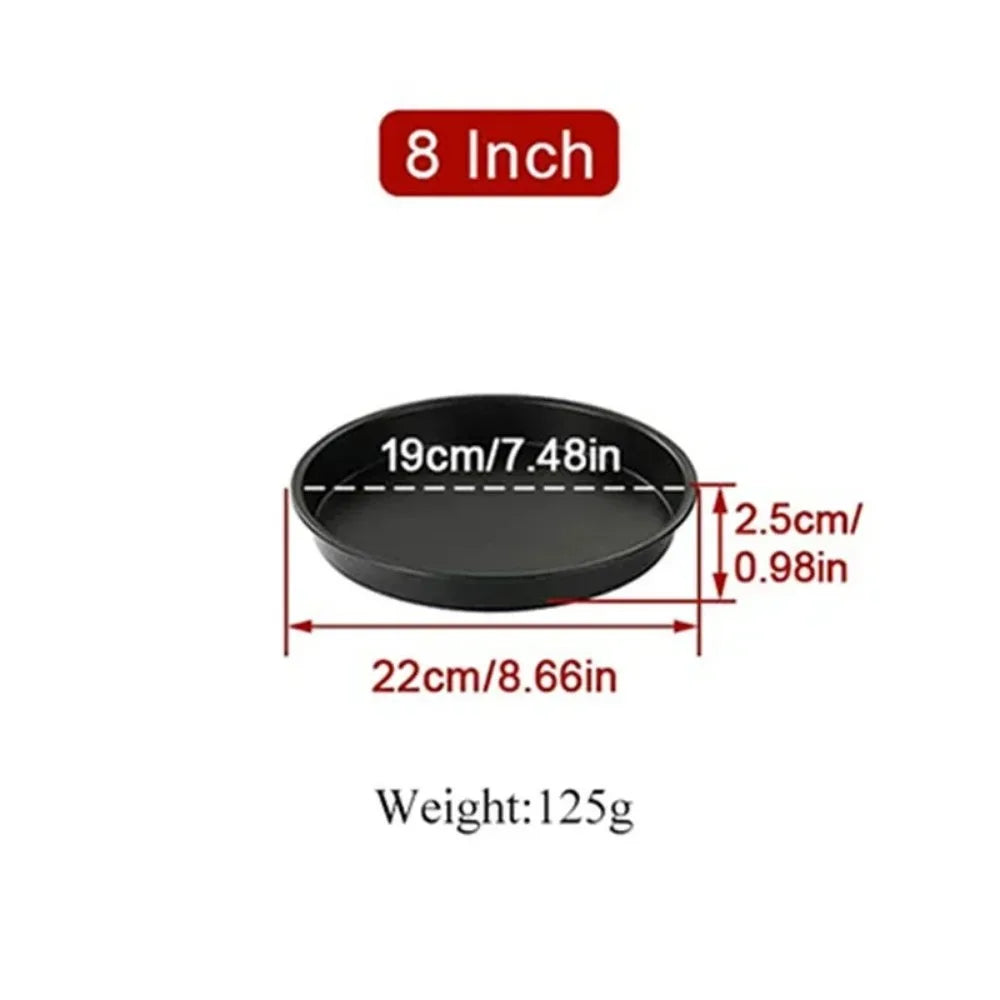 1pc Round Cake Mold 6/7/8 Inch Non Stick Baking Pan Tray Molds Air Fryer Basket With Handles Bakeware Pizza Oven Baking Pans