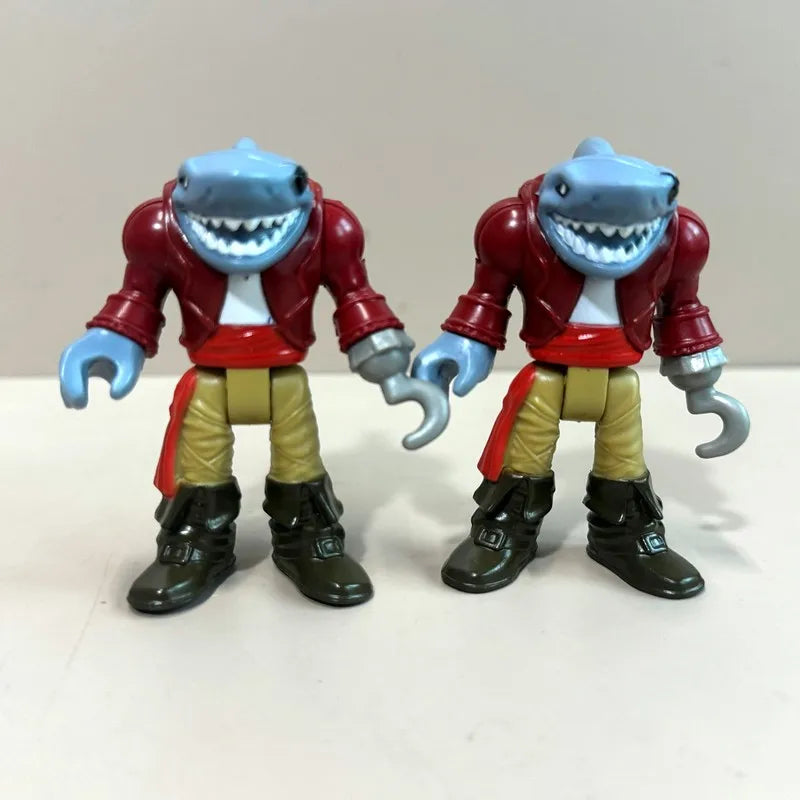 Set Imag-inext Pirate Adventures Shark Pirate Captain Hook Deckmate Ghost Blackbeards Figures 2.8'' Models Cake Topper Kid Toy