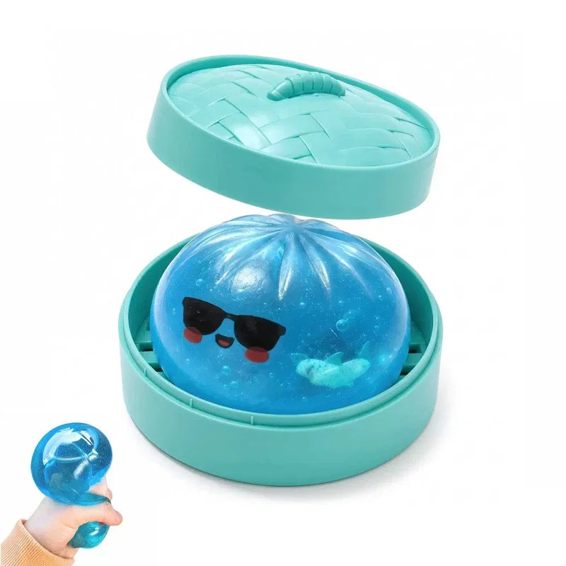 Elastic Decompression Squishies Halloween Ghost Sparkle Money Shark Dumpling Steamed Bun Shape Relaxing Anti-Stress Holiday Gift
