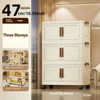 Foldable Storage Box with Clear Door - Spacious, Durable, and Easy-to-Assemble - Ideal for Organizing Clothes, Books, Toys, and