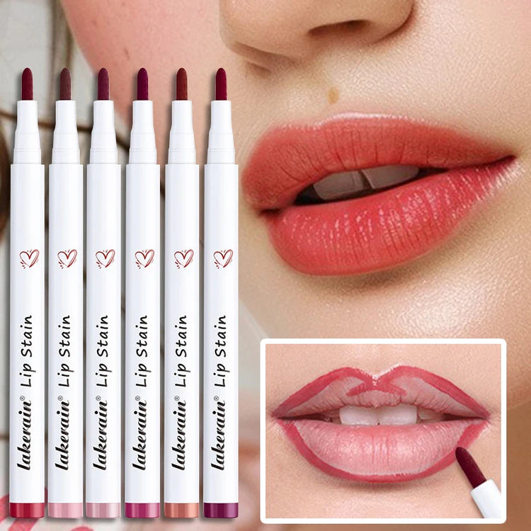Matte Liquid Lip Stain Marker Pencil Long Lasting Waterproof Non Stick Cup Dye Lip Tint Natural Outline Plumping Lip Contour Pen