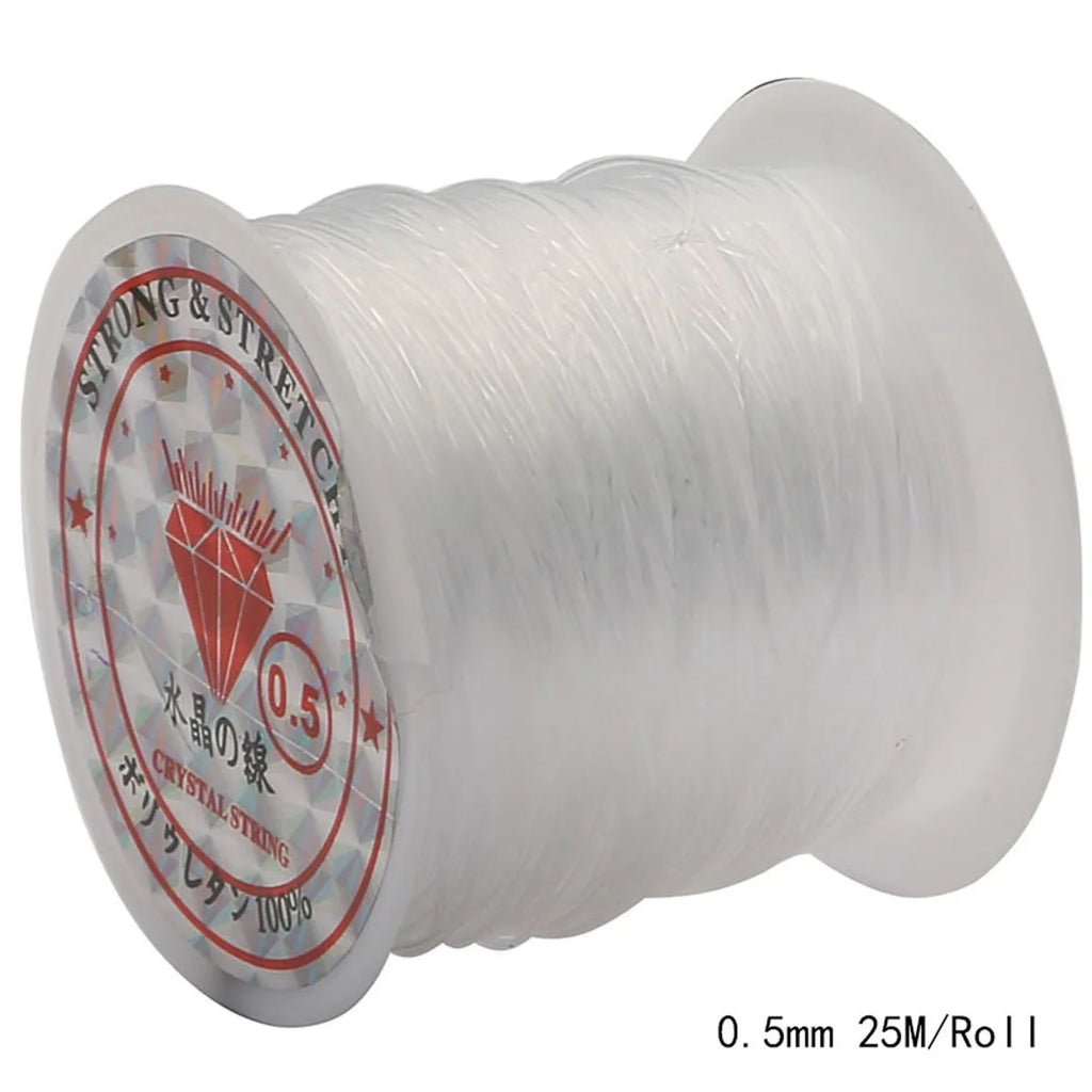 0.2-0.8mm Clear Nylon Beading Line Non Elastic Invisible Jewelry String for DIY Bracelet Necklace Jewelry Making 8-100m/Roll