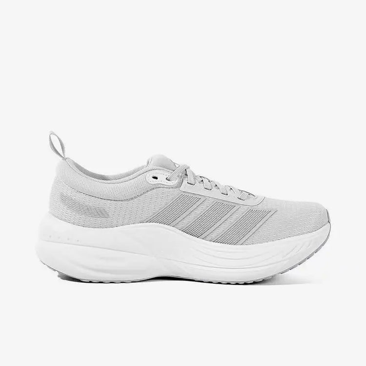 Adidas Floatnova Running Shoes for Men and Women, Comfortable and Versatile, Simple, Non-Slip, Wear-Resistant, Lace-Up, Mesh Fabric, Rubber, Light Gray Kj4605