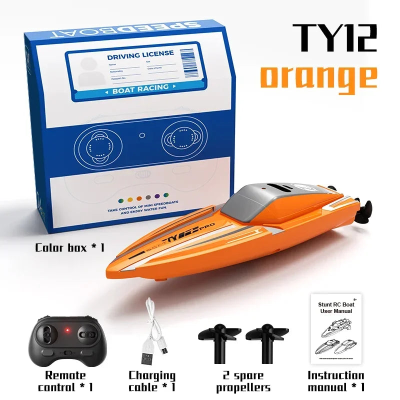 Mini RC Boat High Speed Ship 2.4G Remote Control Toy Rc Speedship With Rechargeable Battery Fast Toy for Boy Children Toys GiftS