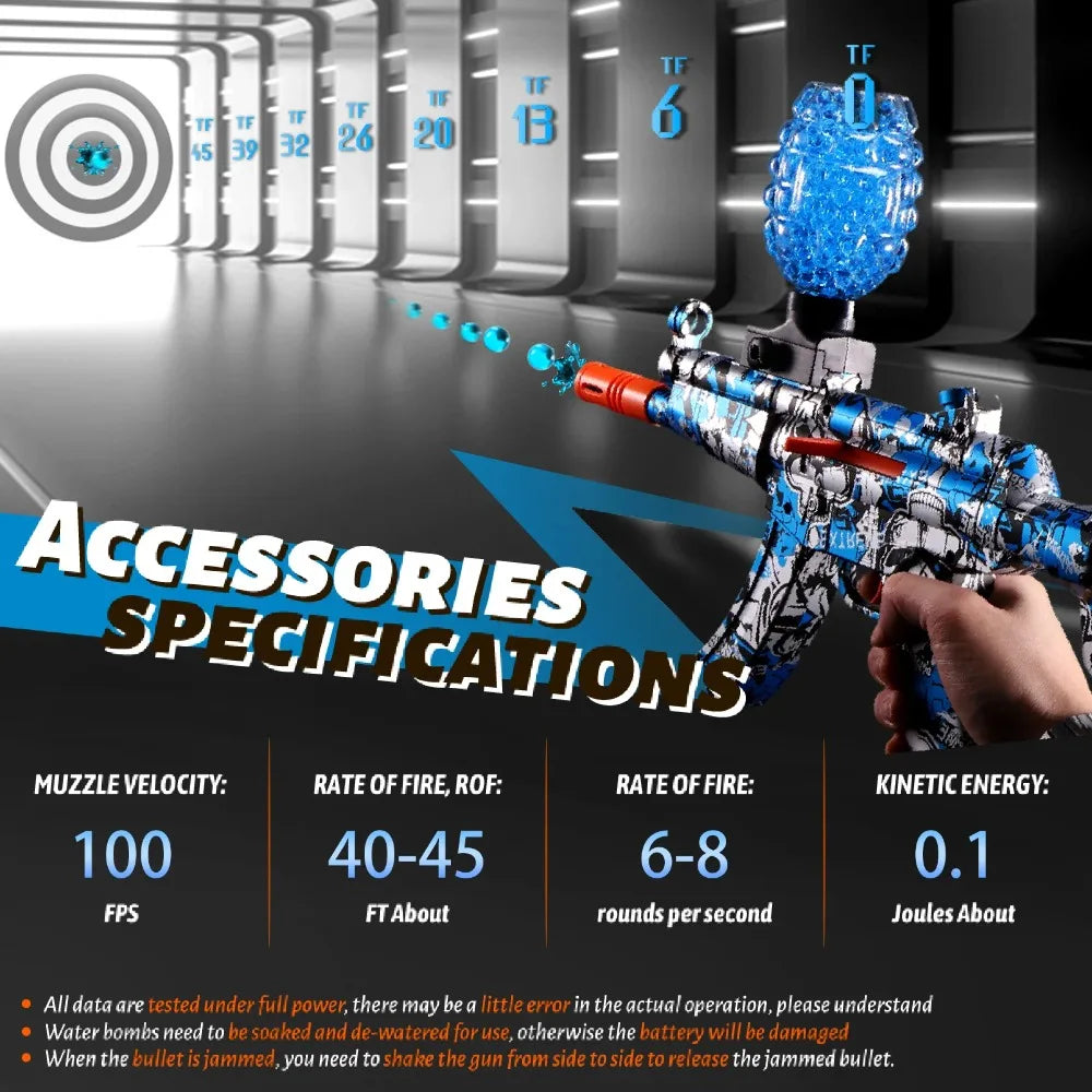 Electric Ball Blaster Toy Gun M416/AK Shooting Sport Game Outdoor High Speed Rechargeable Outdoor Game Perfect Gift for Boys