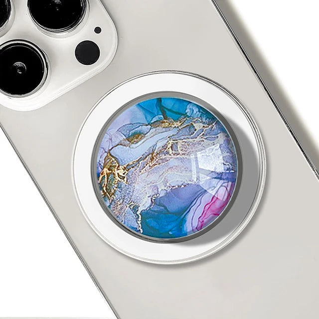 For Magsafe Cellphone Grip Socket, Stylish Foldable Magnetic Phone Holder Stand, For iPhone 17 16 15 14 13 12, For Samsung Serie