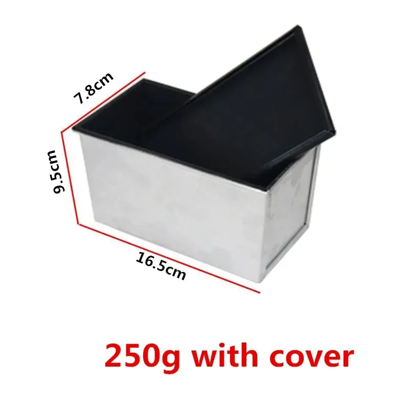 Square toast Bread Baking Tray Cake box Mold with Lid Aluminum Alloy Non-stick Pan Mini Baking Tray Baking Box Diy Cake Bakeware