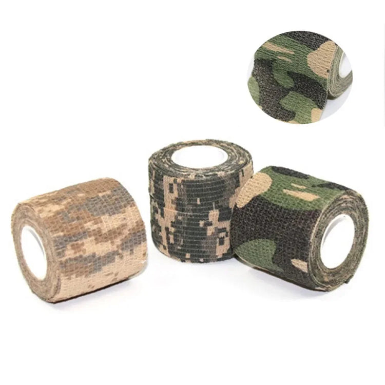 Tactical Camo Tape Hunting Self-Adhesive Wrap Stretch Bandage Outdoor Gear Concealment Cylindrical Object Protection Accessories