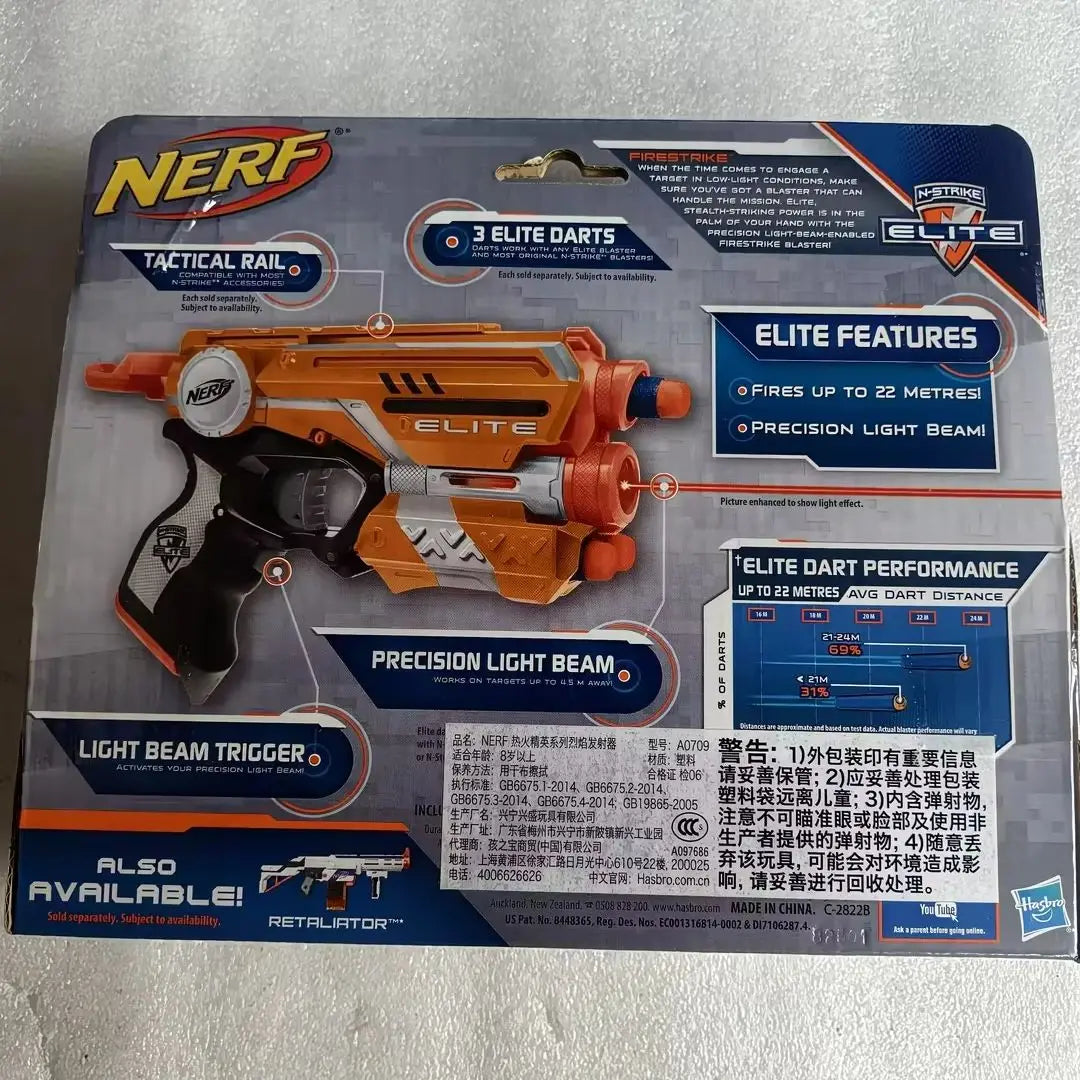 Hasbro Nerf Elite Firestrike Outdoor Game Role Play Nerf Gun light beam targeting Toy for Kids Birthday Christmas Gift A0709