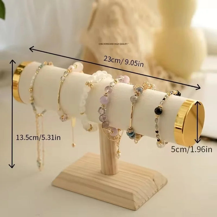 1-3 Tier Wooden High-end Jewelry Display Rack Ring Storage Tray Necklace Bracelet Display Props Jewelry Display Tools