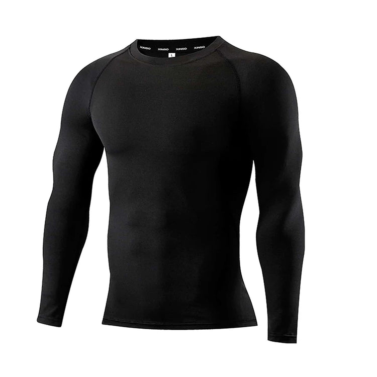 Stay Active and Comfortable with Men's Compression Shirts - Long Sleeve Athletic Workout Tops and Base Layers!