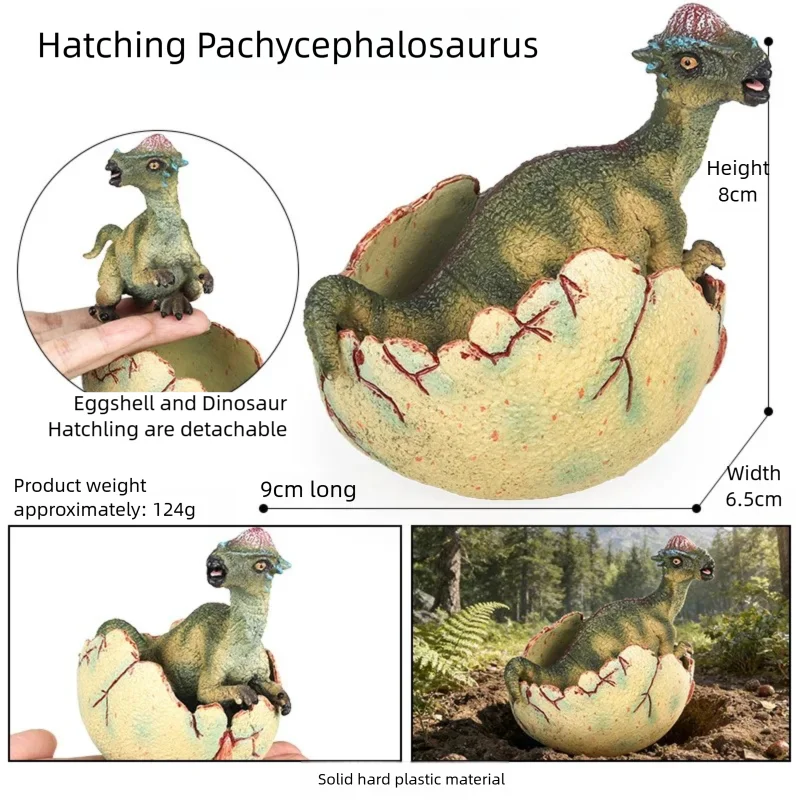 Realistic Hatching Dinosaur Egg Model T-Rex Spinosaurus Velociraptor Pterosaur Figurine Statue Home Decor Collection Ornaments