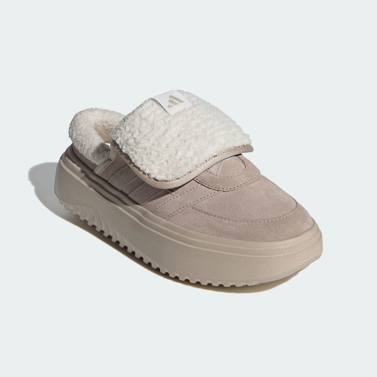 Adidas genuine GRAND COURT Women's Insulated Thick Sole Wear-Resistant Fleece Shoes JS4997