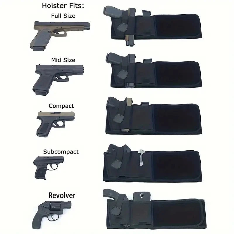 Men Tactical Waist Band Belt for Concealed Carry Outdoor Hunting/Fitness Gun Holster Hidden Phone Pouch Defense Utility Belt