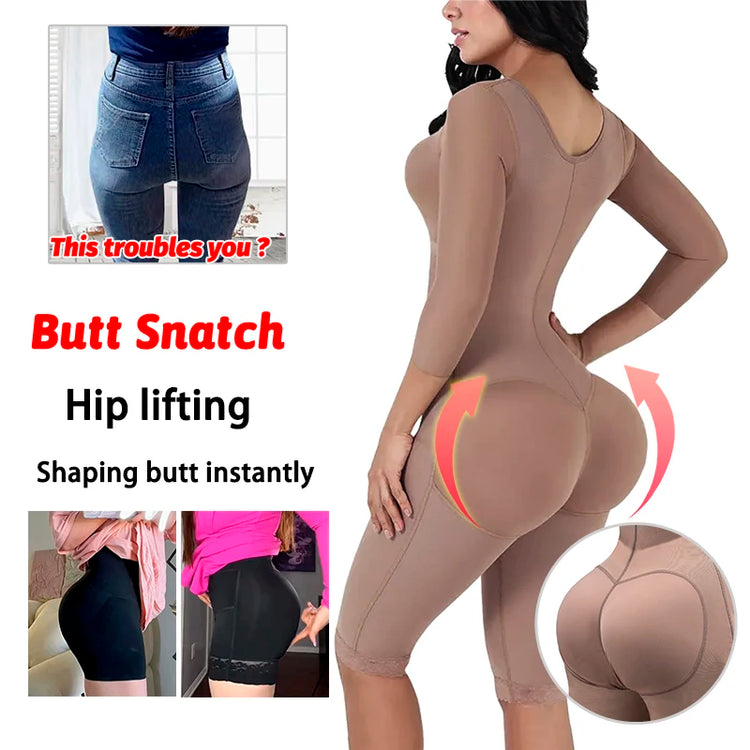 Full Body Colombian Girdles Shaper High Compression Bodysuits Postoperative Postpartum Lipo Arm Slimmer Waist Reducing Shapewear