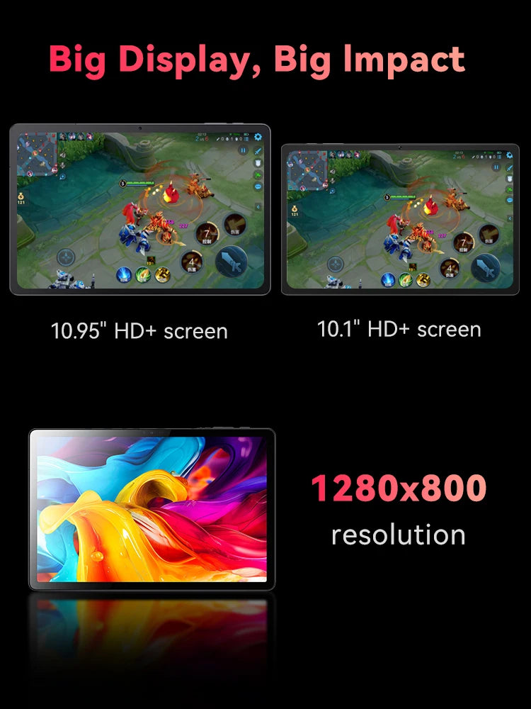 Cubot TAB 70, 2025 New Tablet Android 14, Octa-Core, 16GB RAM(6GB+10GB), 128GB ROM, 10.95" HD+ Screen, 8200mAh, GPS, Face ID
