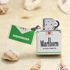 Marlboro Grinding Wheel Lighter, White Paint Green Label Red Label, Multi-color Selection, Men's Gift Wholesale