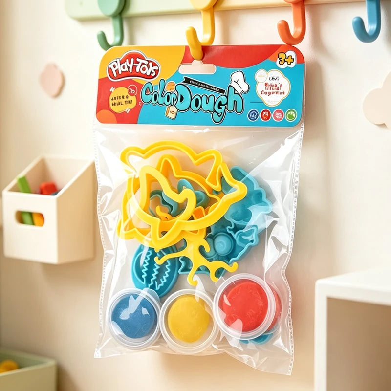 Sea Animal Modeling Clay Kit Kid DIY Plasticine Ocean Animal Molds Play Dough Set Creative Educational Toy Sensory Activity Gift