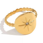 High End Waterproof Hollow Stainless Steel Finger Ring Trendy for Women Personalize Jewelry Wholesale
