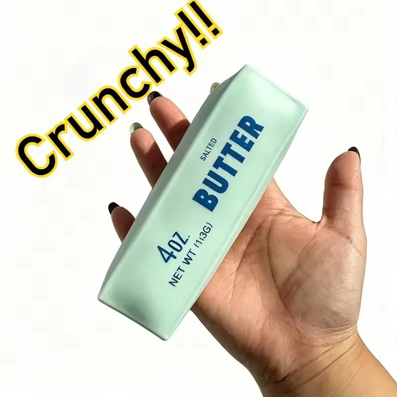 Crunchy Butter Stick Squishy Toy Stress Ball Fidget Squeeze Toys Round Blocks Filled ASMR Anti Stress Release Hand Relax Gifts B