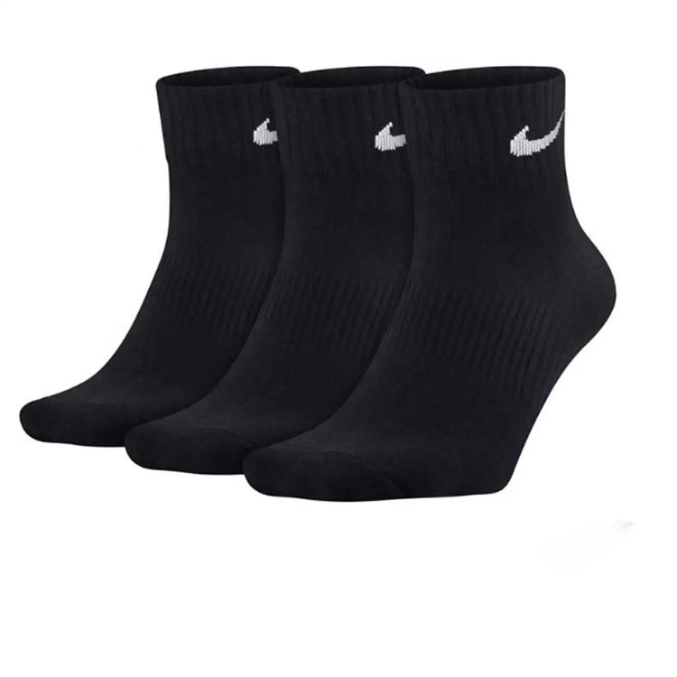 Nike Unisex 3-Pack Short-Cuff Casual Basketball Socks Breathable Moisture-Wicking Socks SX7678-100