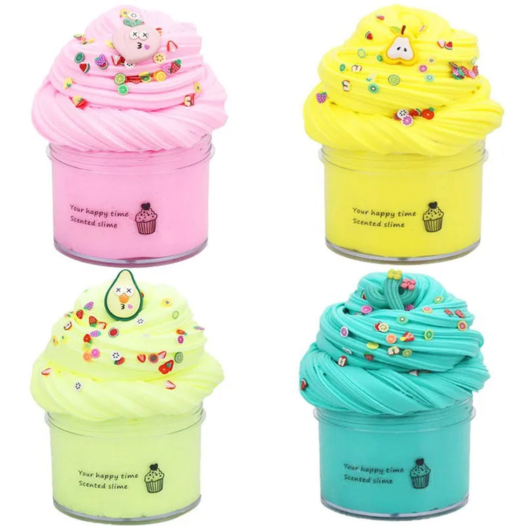 Butter Slimes Soft Slime Toys Slime Set with 4-Pack Safe Color Toys Super Soft and Non-Stick DIY Surprise Slimes