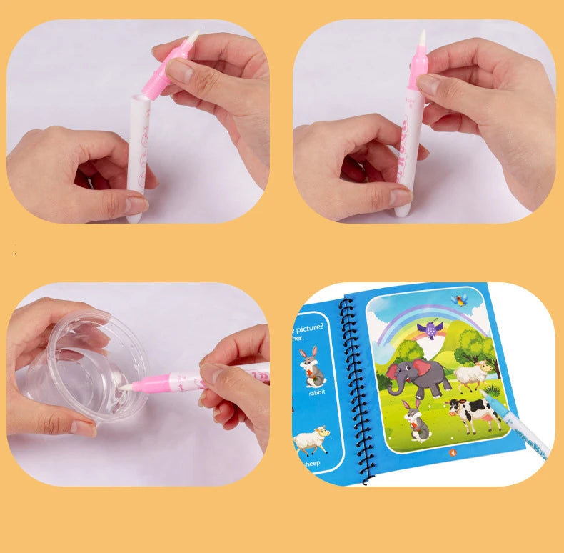 NEW Magic Water Drawing Books Coloring Books Painting Toys for Birthday Christmas New Year Gift for Boys and Girls