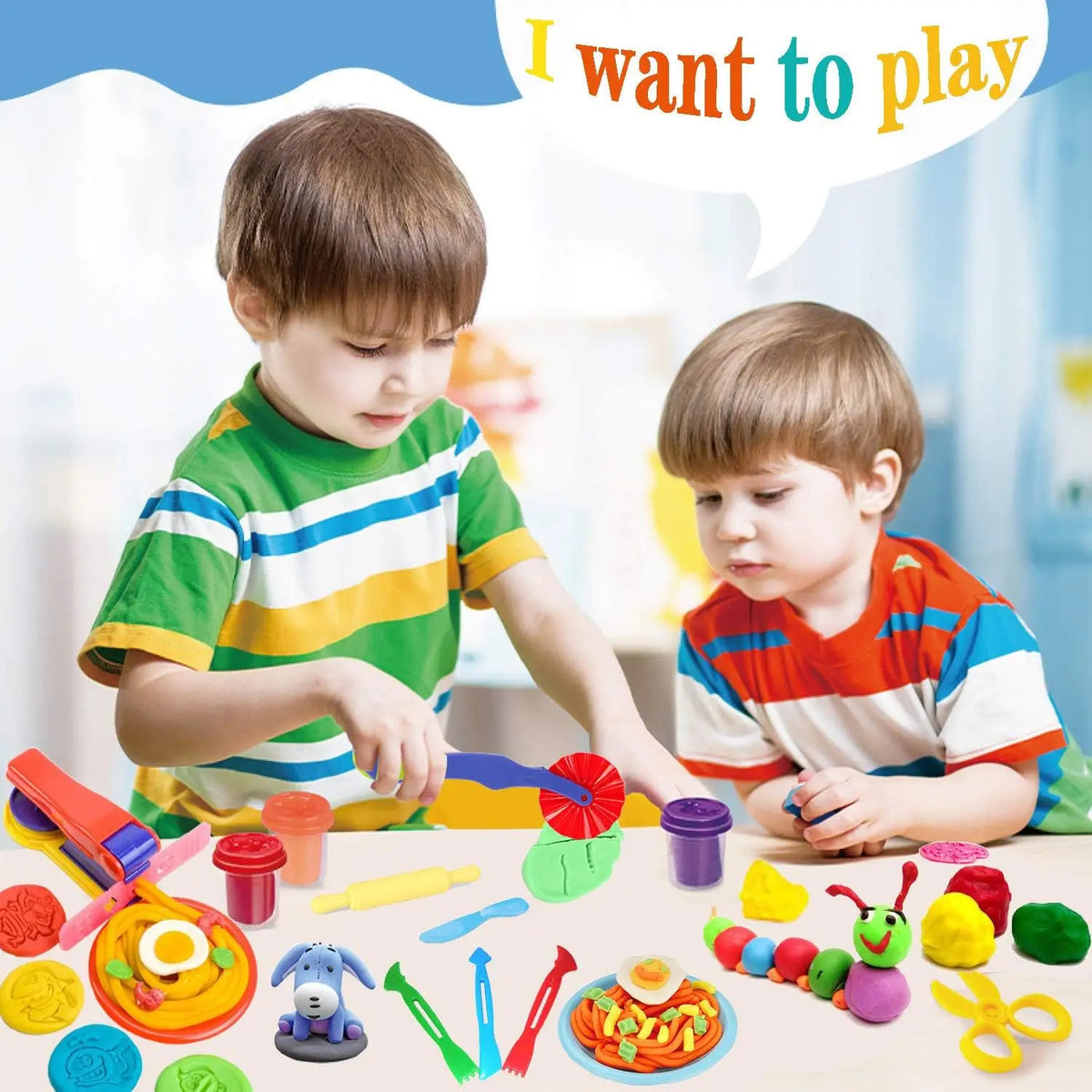 Plasticine Model Playdough Tools Set for Kids 3D Syringe Roller Impression Moulds Play Dough Tools Kit Clay Craft Toys Gift