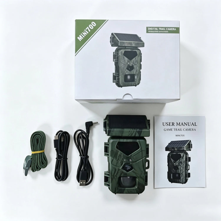 Suntekcam Mini Solar Trail Camera, 20MP 1080P Night Vision IP65 Waterproof, 0.5s Trigger Deer Scouting Wildlife Monitoring