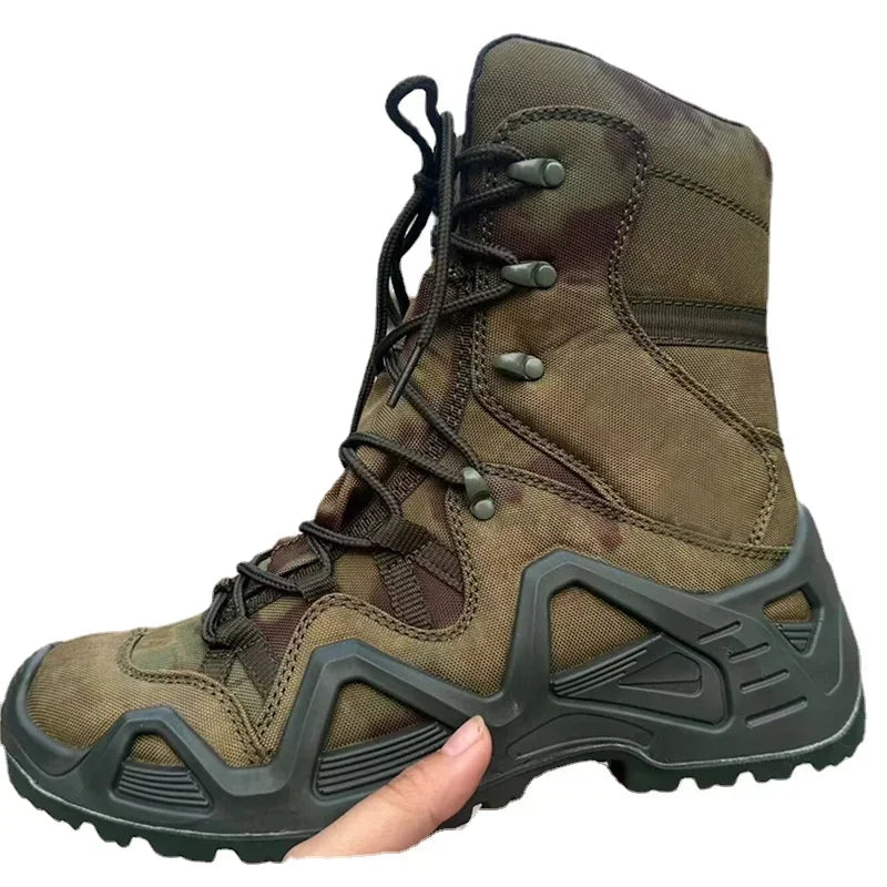 Outdoor Hiking Boots Men's Lace Up Breathable Training Tactical Hiking Desert Boots Plus Size Shoes Botas Militares Masculinas