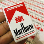 Marlboro Grinding Wheel Lighter, White Paint Green Label Red Label, Multi-color Selection, Men's Gift Wholesale
