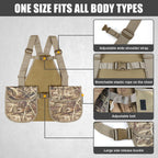 Hunting And Fishing Outdoor Camouflage Vest Suitable For Different Environments With Unique Camouflage Leaf Patterns