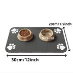 Pet Feeding Mat-Absorbent Pet Placemat Rubber Backing Quick Dry Water Mat for Dog Cat for Food and Water Bowl with Waterproof