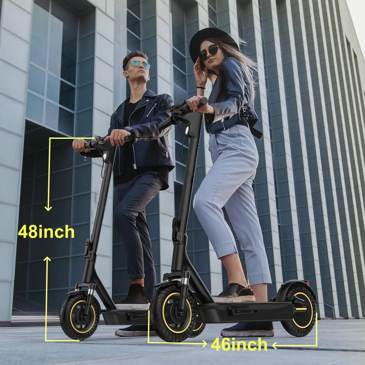 2026 New 10inch Solid/Air Tire Electric Scooter 500W Motor 42V 14.5AH Battery Up to 22MPH Max Speed & 28 Miles Max Range Dual Suspension Folding IP65 Waterproof E-Scooter for Commuting