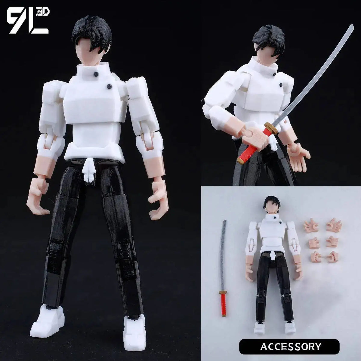 9L3D Printed Anime Jujutsu Kaisen Sukuna Yuji Yuta Satoru Gojo Lucky Dummy 13 Movable Shapeshift Action Figures Mannequin Toys