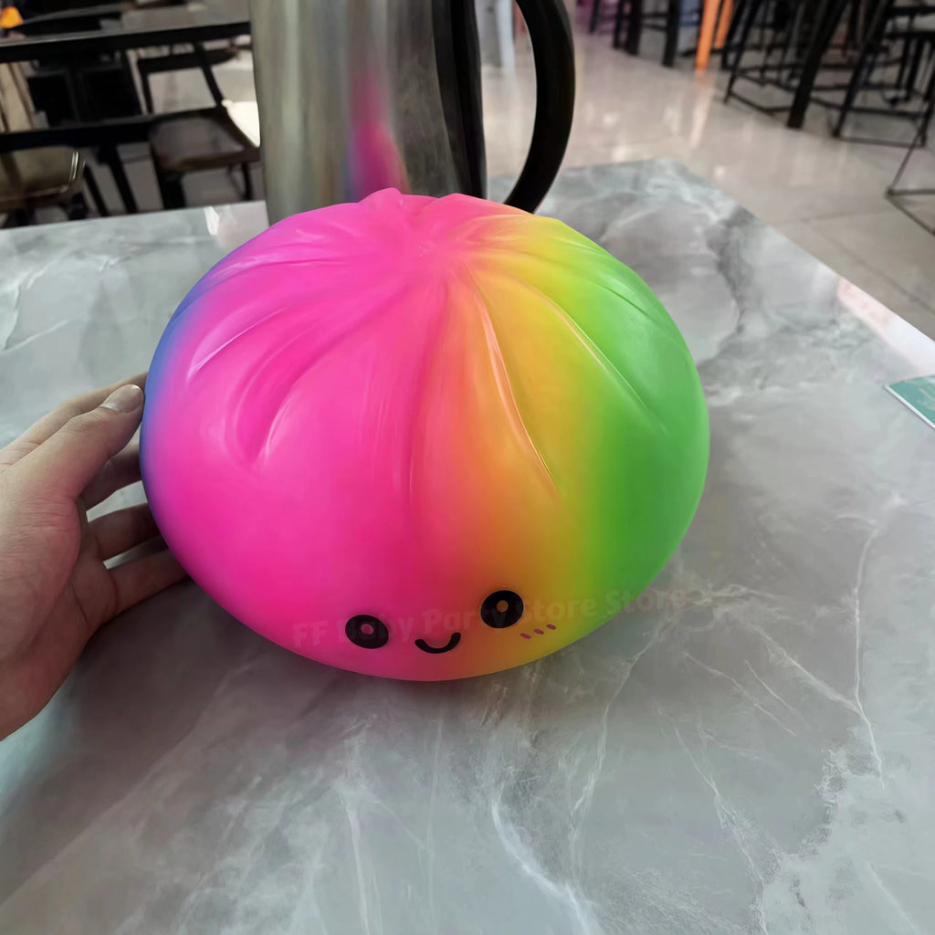 15/25cm Large Rainbow Dumplings Squishy Ball Gaint Stress Relief Gifts Dumplings Antistress Fidget Sensory Desk Home Decoration